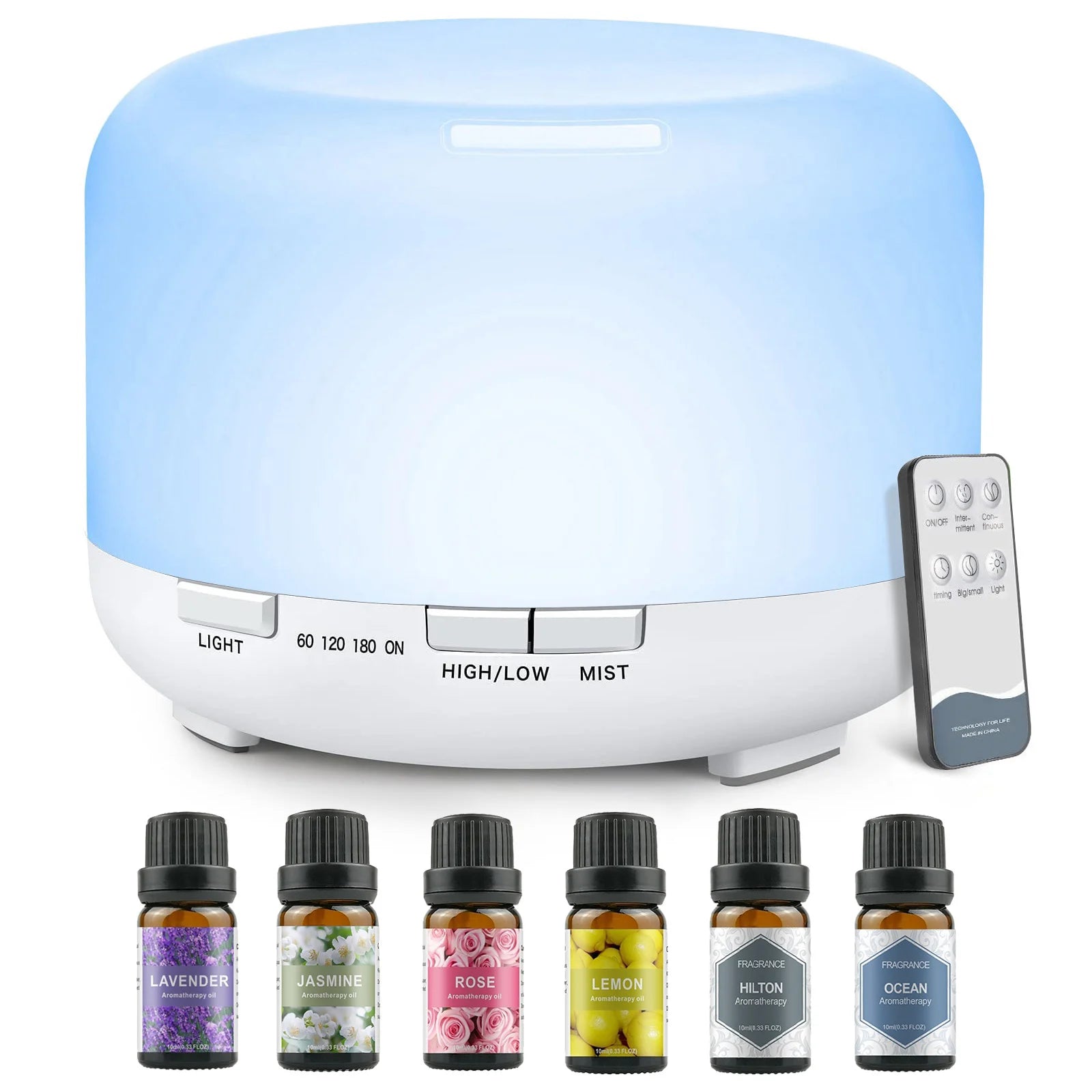 500ML Aroma Essential Oil Aromatherapy Diffuser Humidifier (with Remote Control) GlowNest