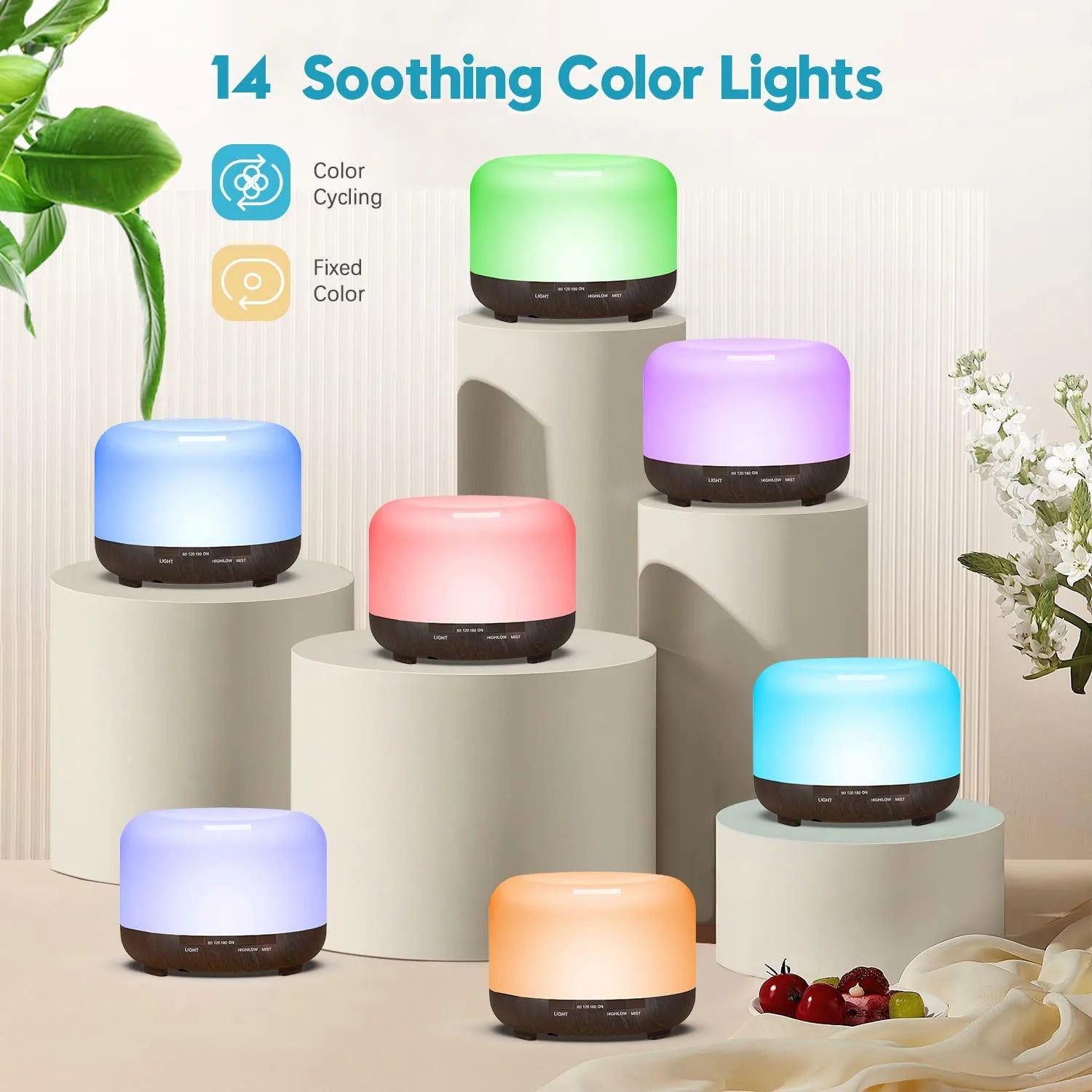 500ML Aroma Essential Oil Aromatherapy Diffuser Humidifier (with Remote Control) GlowNest