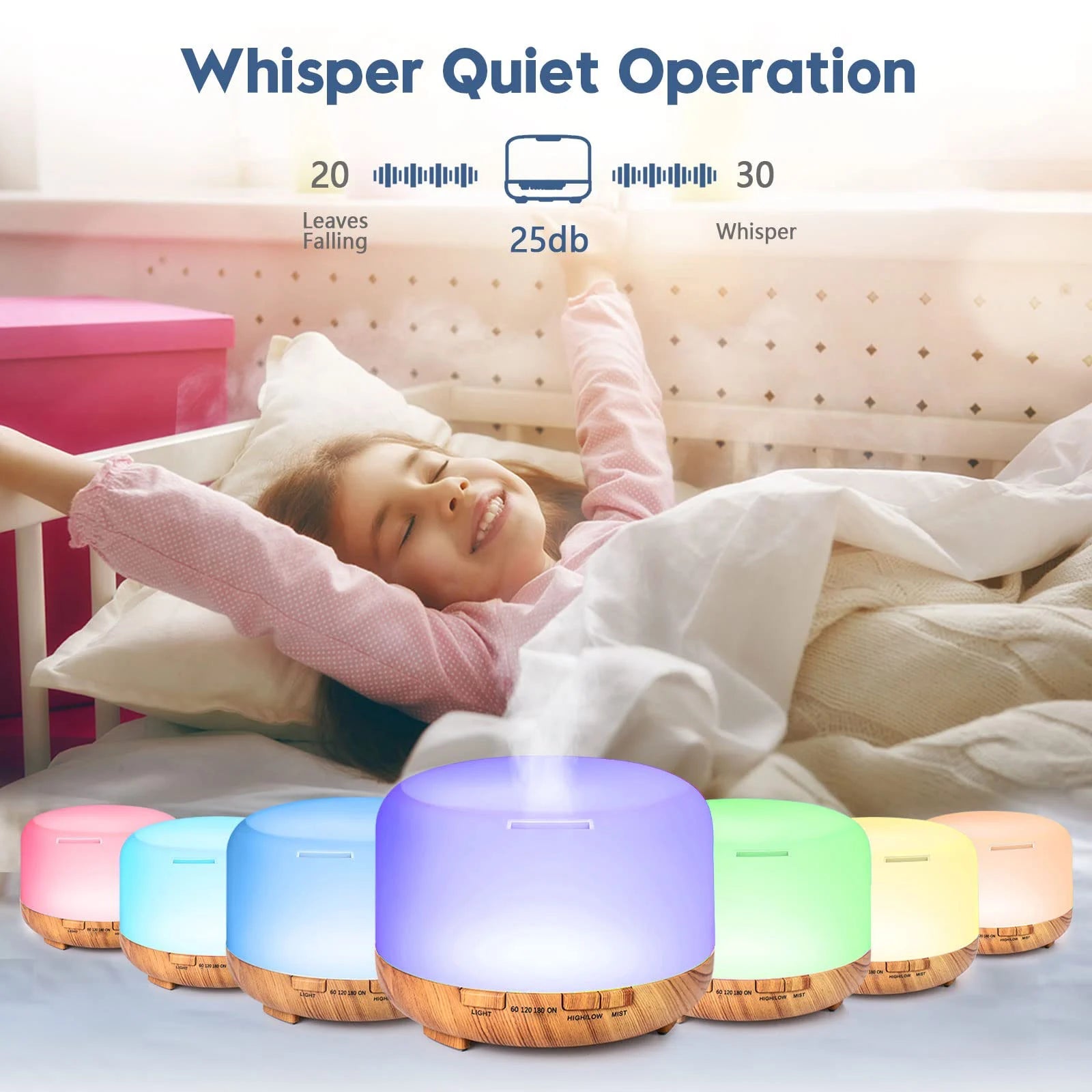 500ML Aroma Essential Oil Aromatherapy Diffuser Humidifier (with Remote Control) GlowNest