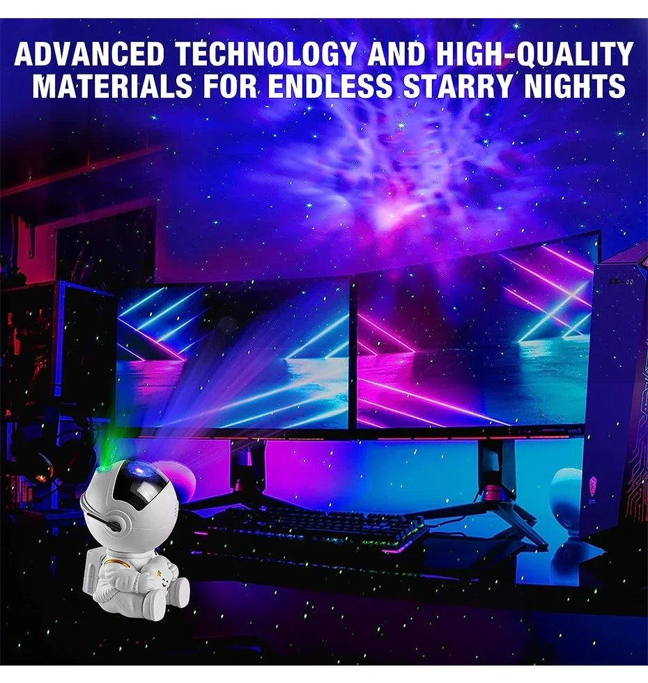 Galaxy Star Astronaut Projector LED Night Light Starry Sky Projector GlowNest