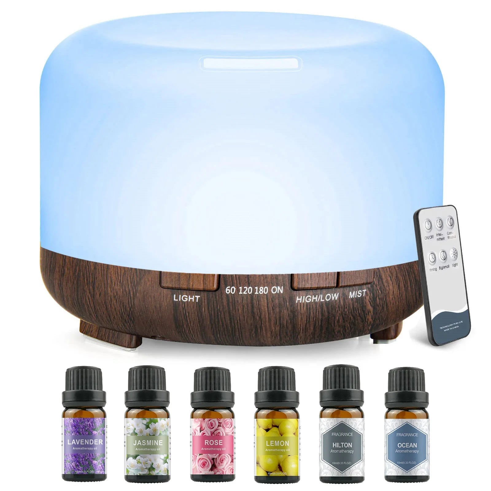 500ML Aroma Essential Oil Aromatherapy Diffuser Humidifier (with Remote Control) GlowNest