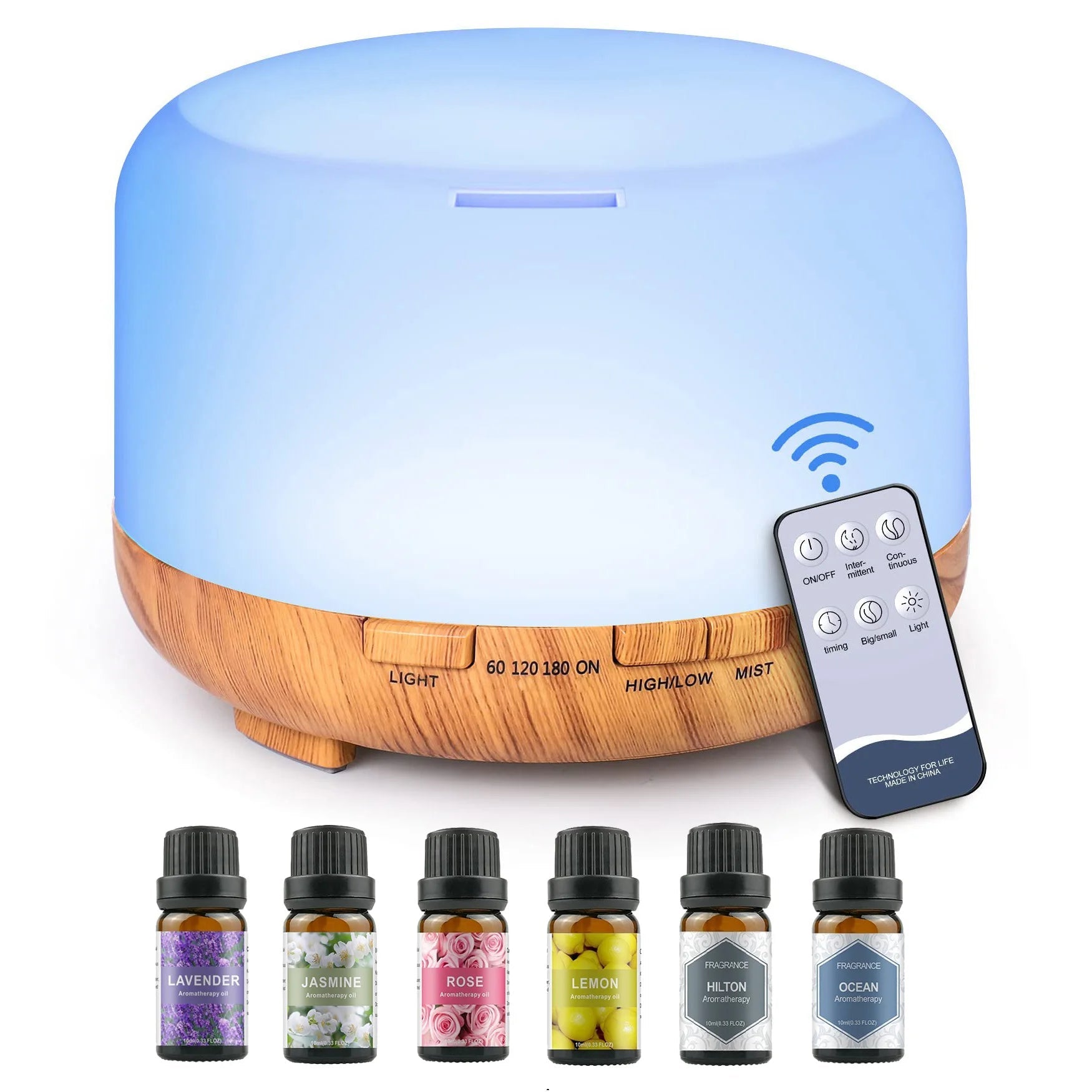 500ML Aroma Essential Oil Aromatherapy Diffuser Humidifier (with Remote Control) GlowNest