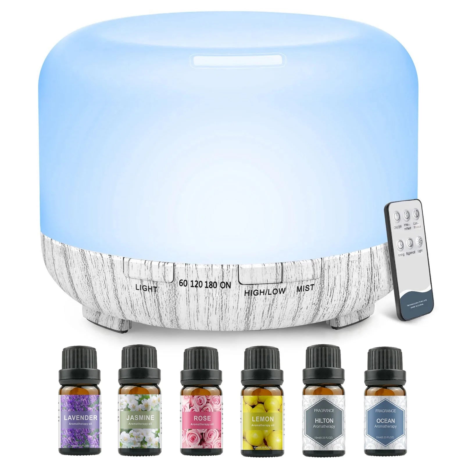 500ML Aroma Essential Oil Aromatherapy Diffuser Humidifier (with Remote Control) GlowNest
