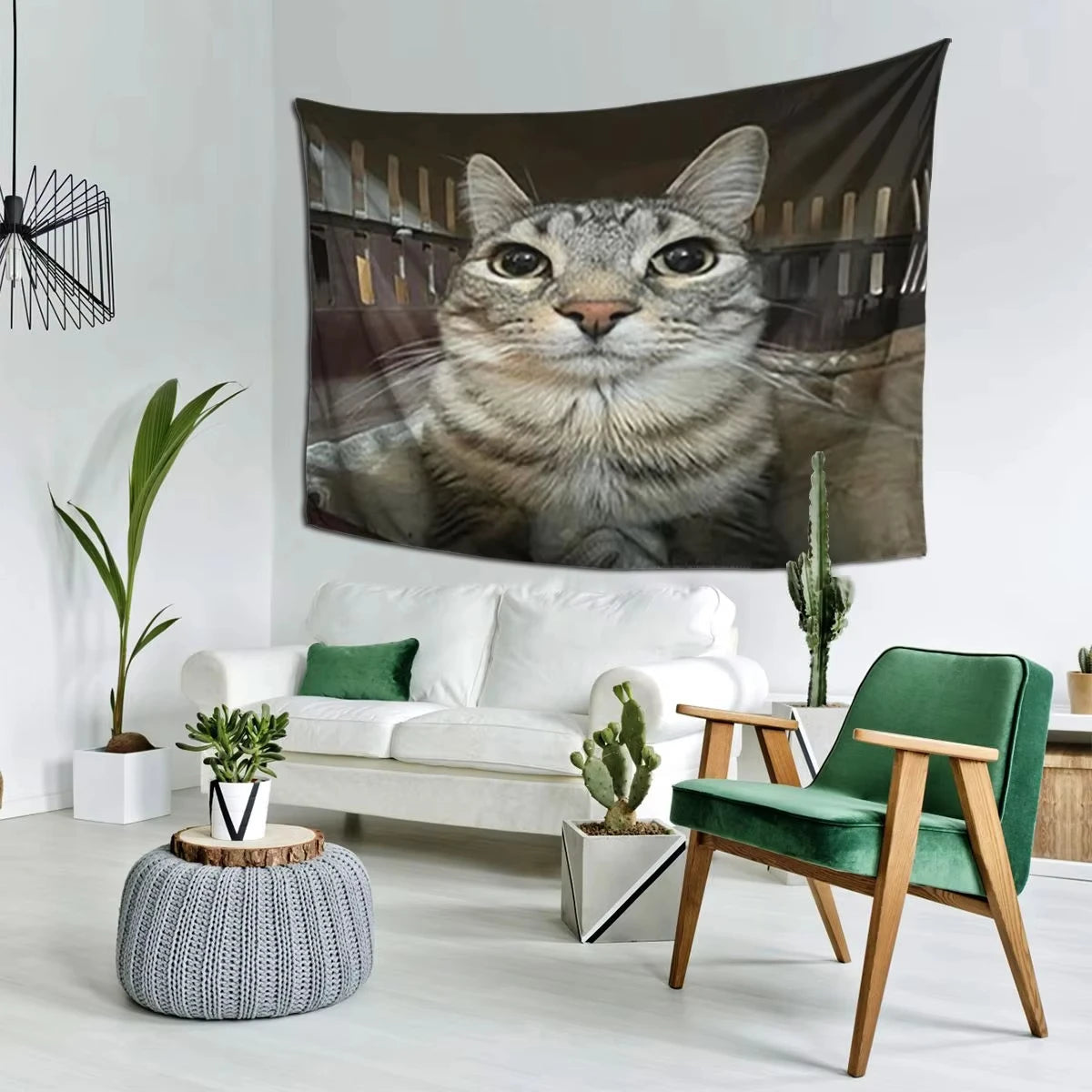 Cat Tapestry Art GlowNest